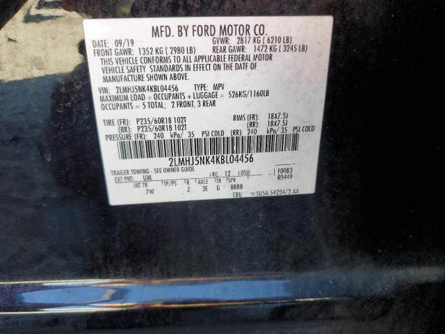 2LMHJ5NK4KBL04456 - 2019 LINCOLN MKT BLACK photo 13