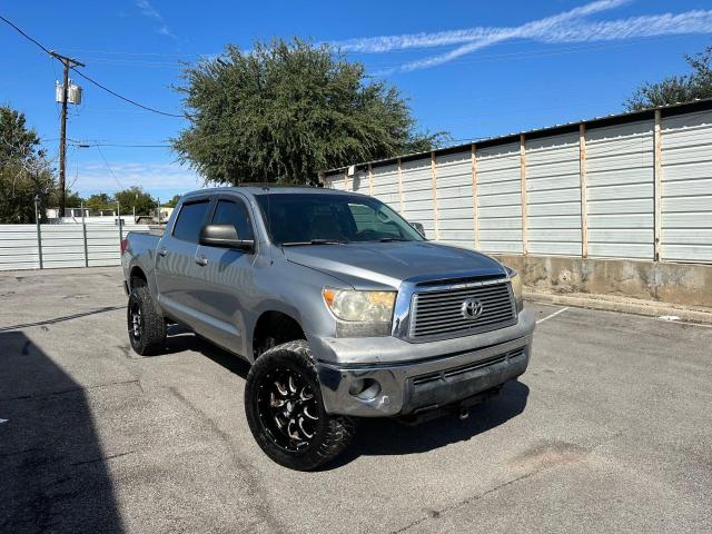 5TFHW5F10AX149676 - 2010 TOYOTA TUNDRA CREWMAX LIMITED SILVER photo 1