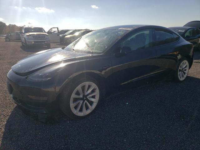 5YJ3E1EA3NF185191 - 2022 TESLA MODEL 3 BLACK photo 1