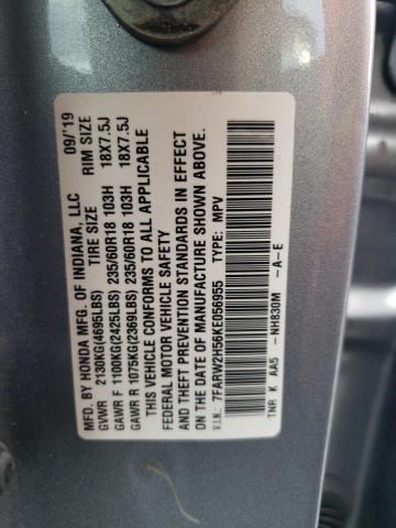 7FARW2H56KE056955 - 2019 HONDA CR-V EX SILVER photo 14