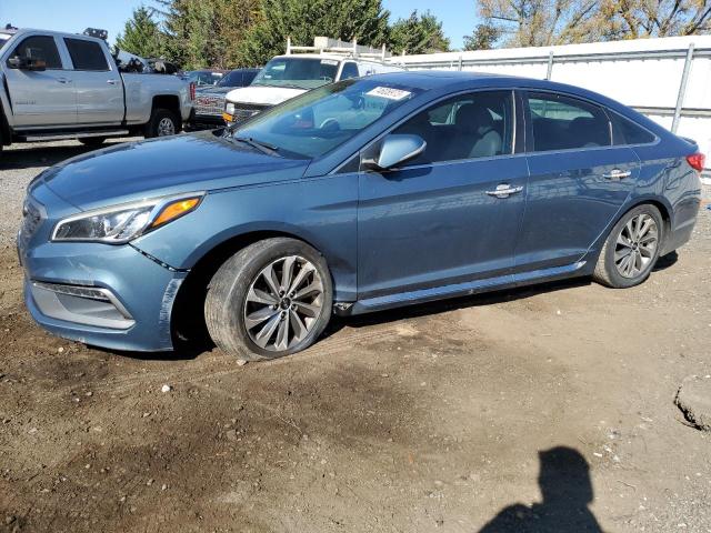 5NPE34AF4GH413866 - 2016 HYUNDAI SONATA SPORT BLUE photo 1