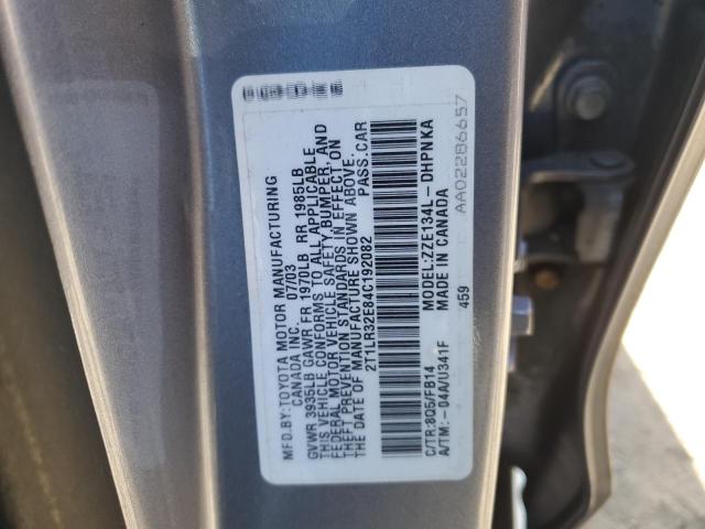 2T1LR32E84C192082 - 2004 TOYOTA MATRIX BASE BLUE photo 12