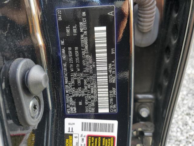 5TDGZRBH3NS577153 - 2022 TOYOTA HIGHLANDER XLE Qara foto 12