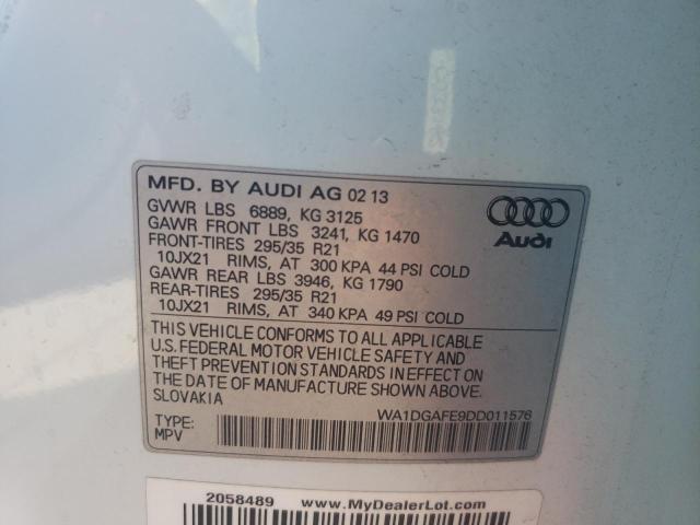 WA1DGAFE9DD011576 - 2013 AUDI Q7 PRESTIGE 白色 照片 13
