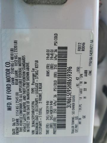 3LN6L5E95HR659396 - 2017 LINCOLN MKZ RESERVE 白色 照片 12