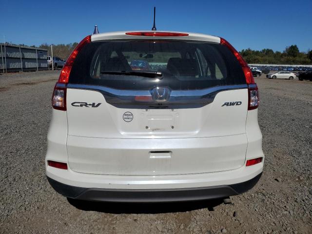 5J6RM4H35FL005245 - 2015 HONDA CR-V LX WHITE photo 6