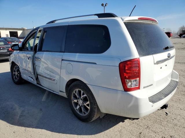 KNDMH4C77E6592592 - 2014 KIA SEDONA EX WHITE photo 2