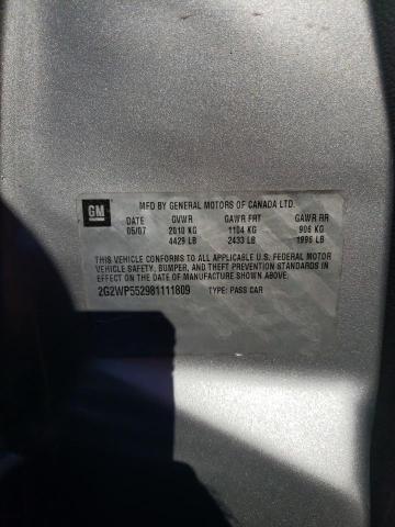 2G2WP552981111809 - 2008 PONTIAC GRAND PRIX SILVER photo 12