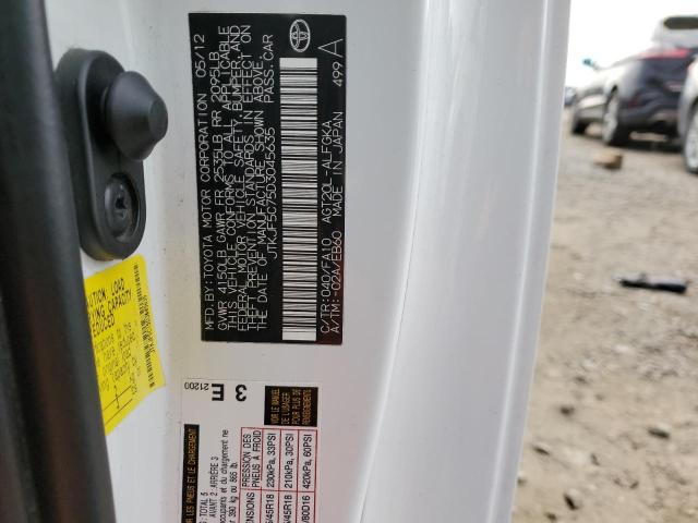 JTKJF5C75D3045635 - 2013 TOYOTA SCION TC WHITE photo 12