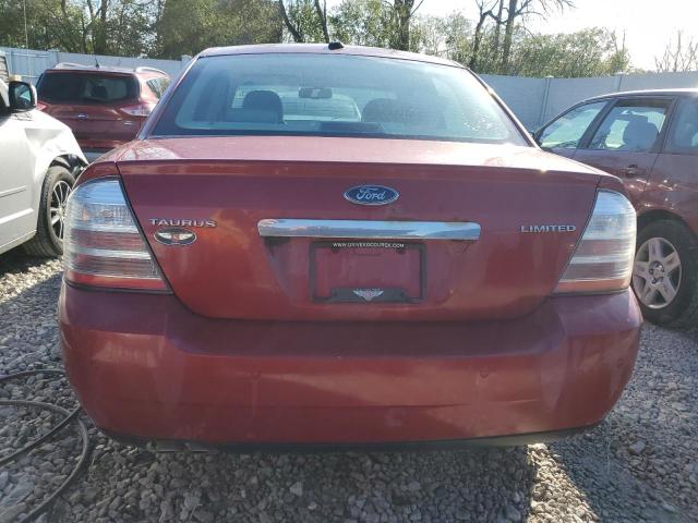 1FAHP25W09G112203 - 2009 FORD TAURUS LIMITED RED photo 6