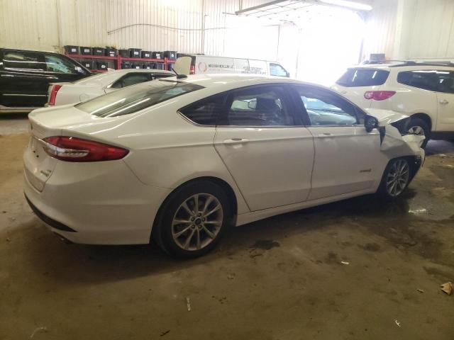 3FA6P0LU0HR182420 - 2017 FORD FUSION SE HYBRID WHITE photo 3