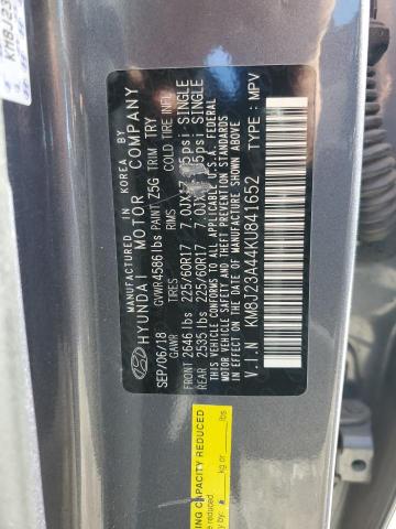 KM8J23A44KU841652 - 2019 HYUNDAI TUCSON SE GRAY photo 12