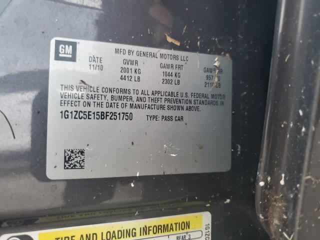 1G1ZC5E15BF251750 - 2011 CHEVROLET MALIBU 1LT Grafit foto 13