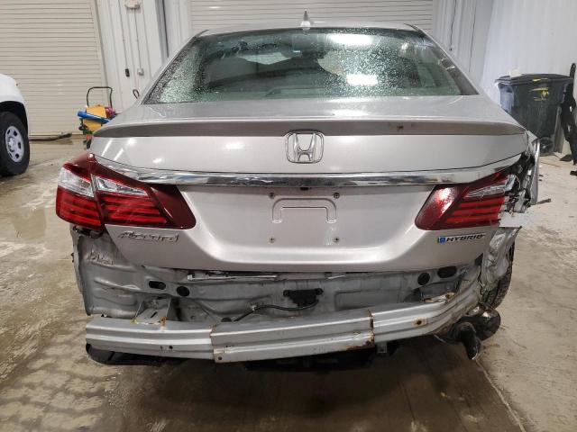 JHMCR6F34HC008859 - 2017 HONDA ACCORD HYBRID SILVER photo 6