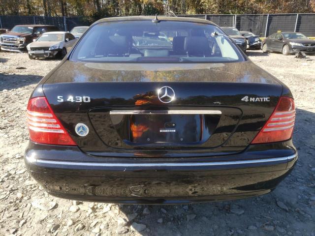 WDBNG83J73A374641 - 2003 MERCEDES-BENZ S 430 4MATIC BLACK photo 6