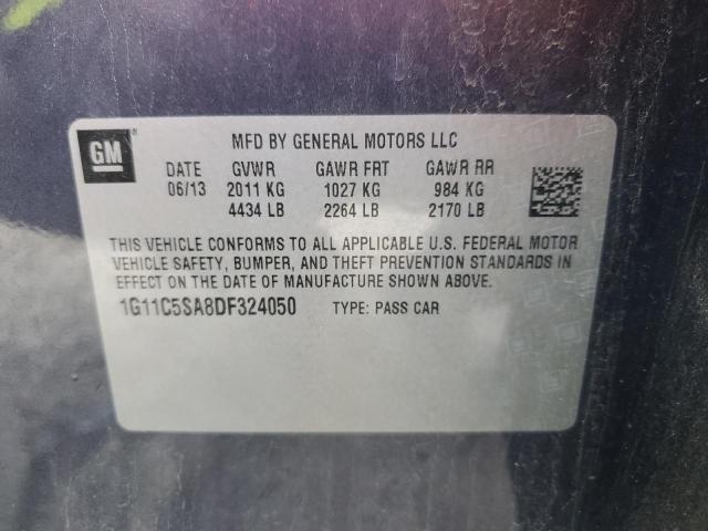 1G11C5SA8DF324050 - 2013 CHEVROLET MALIBU 1LT Niebieski zdjęcie 12