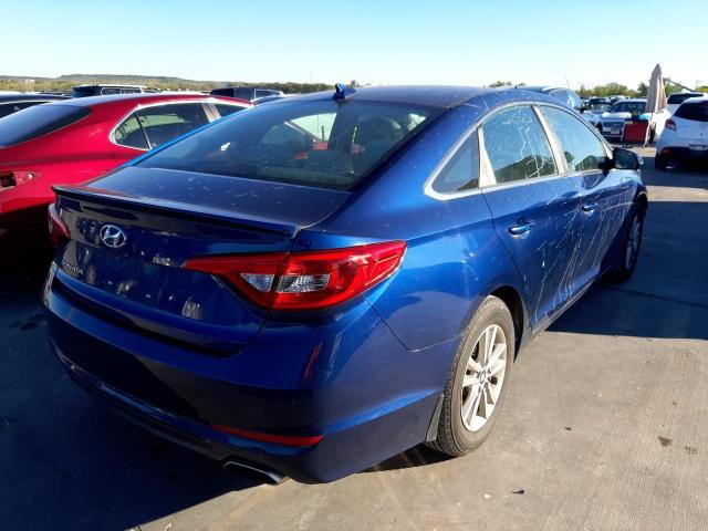 5NPE24AF3FH205205 - 2015 HYUNDAI SONATA SE BLUE photo 3