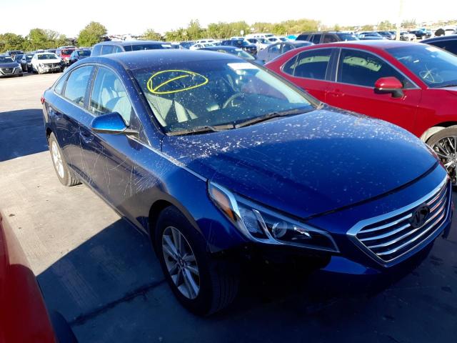 5NPE24AF3FH205205 - 2015 HYUNDAI SONATA SE BLUE photo 4