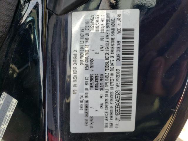 JM1NB353640405323 - 2004 MAZDA MX-5 MIATA BASE BLACK photo 12