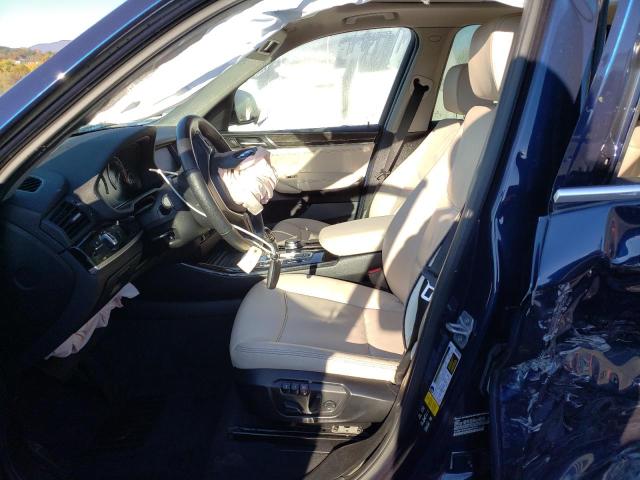 5UXWY3C55G0N87719 - 2016 BMW X3 XDRIVE28D BLUE photo 7