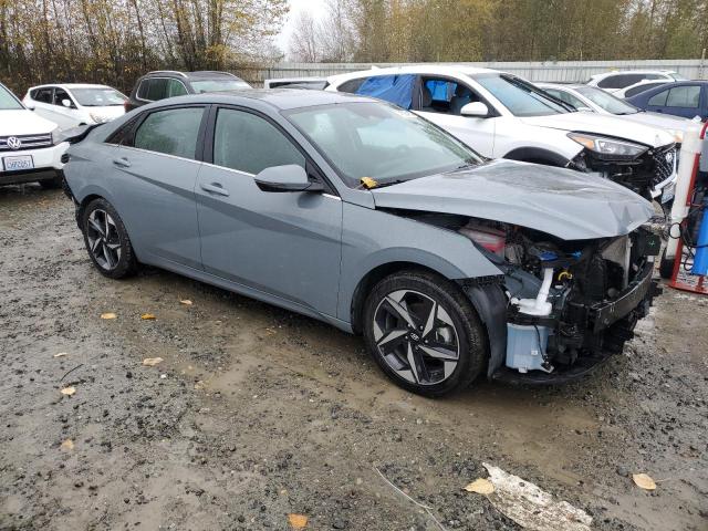 KMHLN4AJ1NU016765 - 2022 HYUNDAI ELANTRA LIMITED GRAY photo 4