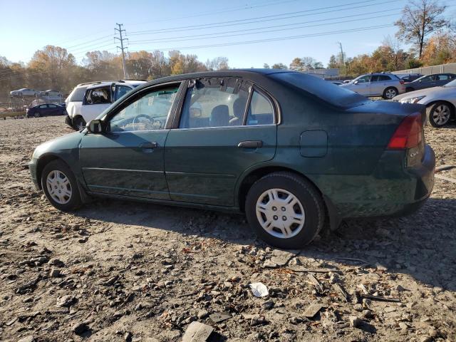 1HGES16541L057621 - 2001 HONDA CIVIC LX GREEN photo 2