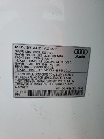 WA1DGAFE8DD015893 - 2013 AUDI Q7 PRESTIGE 白色 照片 13