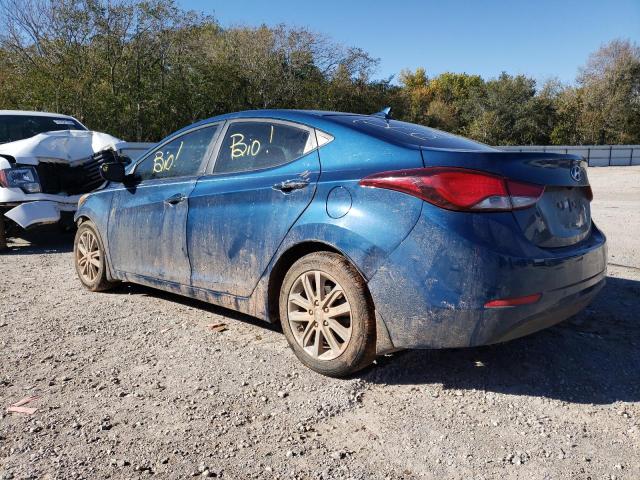 KMHDH4AE8FU352431 - 2015 HYUNDAI ELANTRA SE BLUE photo 2