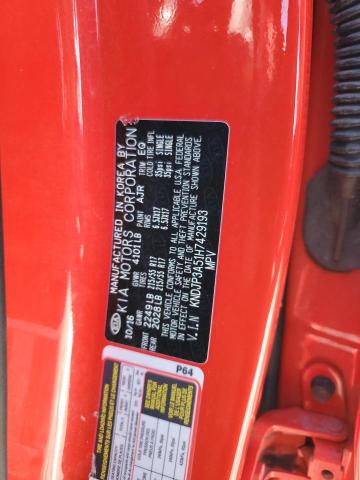 KNDJP3A51H7429193 - 2017 KIA SOUL + RED photo 14