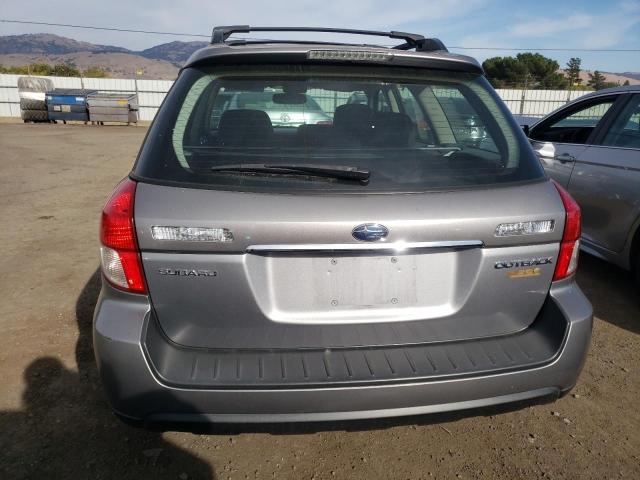 4S4BP61C697335313 - 2009 SUBARU OUTBACK 2.5I GRAY photo 6