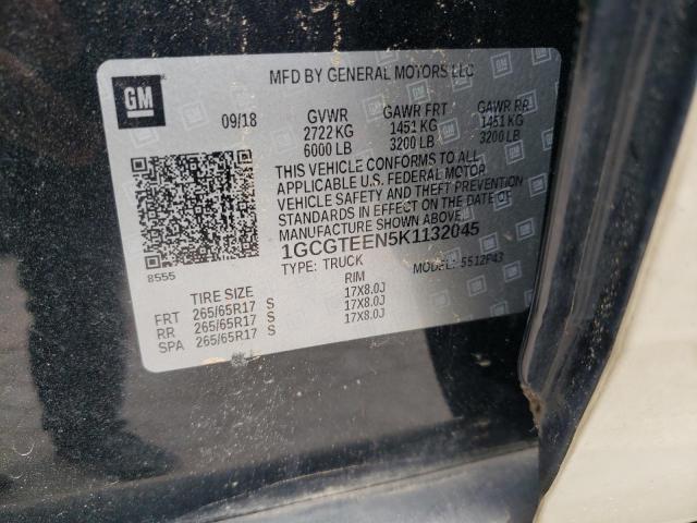 1GCGTEEN5K1132045 - 2019 CHEVROLET COLORADO ZR2 TAN photo 13