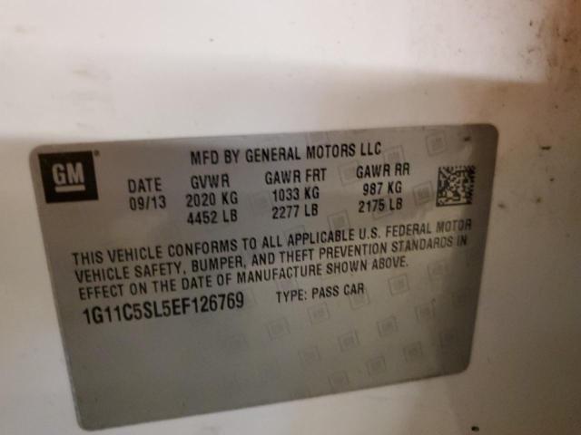 1G11C5SL5EF126769 - 2014 CHEVROLET MALIBU 1LT WHITE photo 12