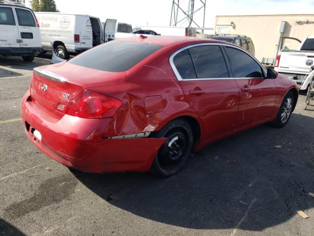 JNKCV61E39M304312 - 2009 INFINITI G37 BASE RED photo 3