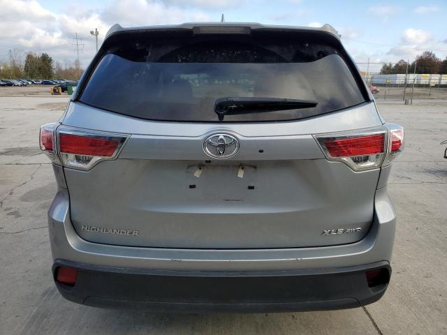 5TDJKRFH5GS294213 - 2016 TOYOTA HIGHLANDER XLE SILVER photo 6
