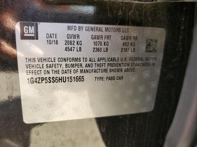 1G4ZP5SS6HU151665 - 2017 BUICK LACROSSE ESSENCE BLACK photo 13