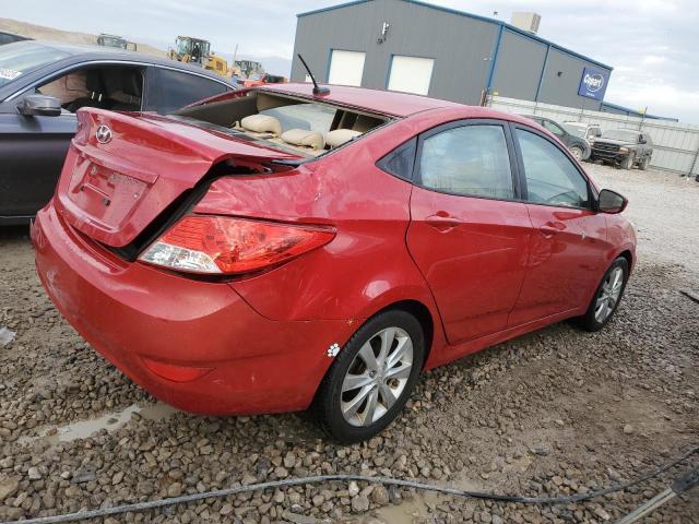 KMHCU4AEXEU738158 - 2014 HYUNDAI ACCENT GLS RED photo 3