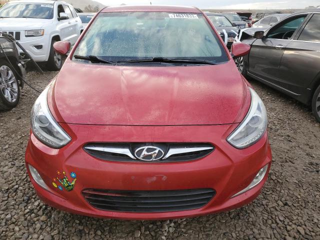 KMHCU4AEXEU738158 - 2014 HYUNDAI ACCENT GLS RED photo 5