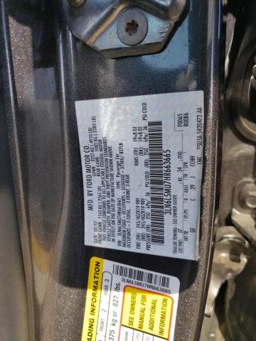 3LN6L5MU7HR663665 - 2017 LINCOLN MKZ HYBRID RESERVE GRAY photo 12