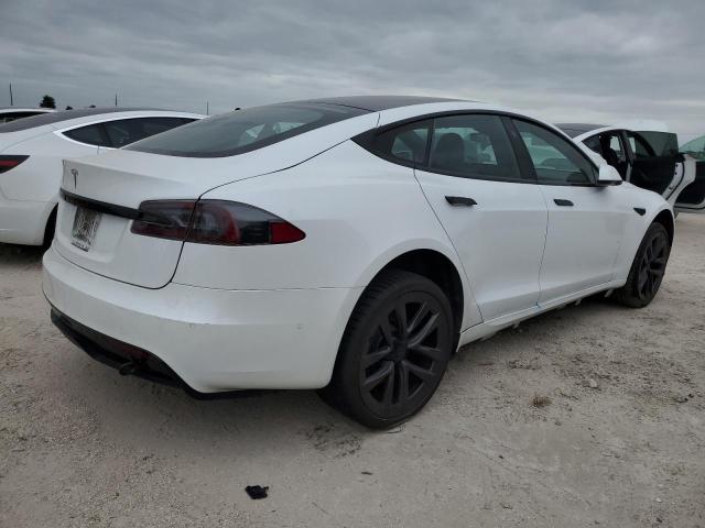 5YJSA1E5XMF434594 - 2021 TESLA MODEL S WHITE photo 3