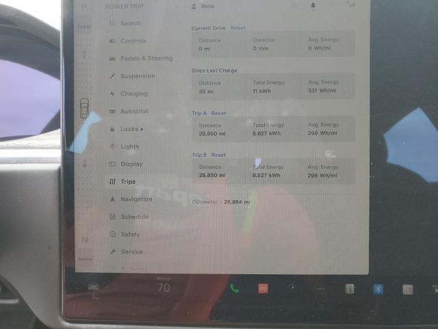 5YJSA1E5XMF434594 - 2021 TESLA MODEL S WHITE photo 9