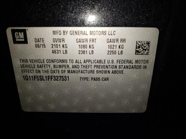1G11F5SL1FF327531 - 2015 CHEVROLET MALIBU LTZ შავი ფოტო 12