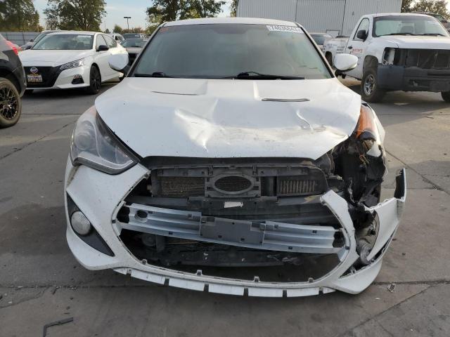 KMHTC6AE4EU196831 - 2014 HYUNDAI VELOSTER TURBO WHITE photo 5