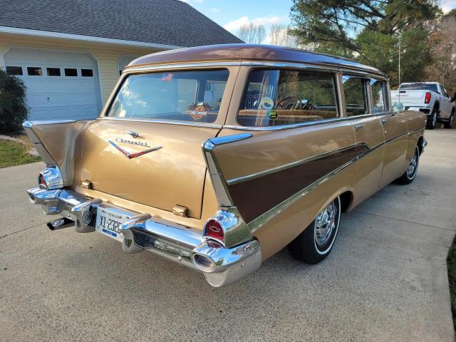 VB57N173900 - 1957 CHEVROLET WAGON BROWN photo 4