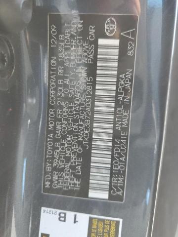 JTKDE3B72A0312815 - 2010 TOYOTA SCION TC ნაცრისფერი ფოტო 13