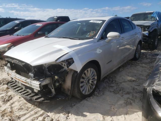 3FA6P0LU7DR336681 - 2013 FORD FUSION SE HYBRID WHITE photo 1