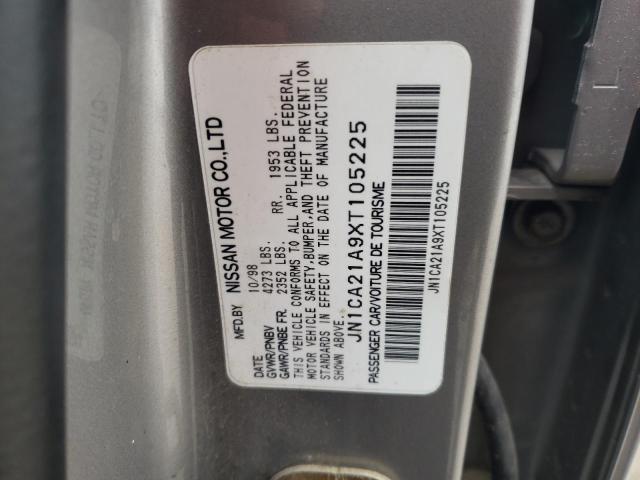 JN1CA21A9XT105225 - 1999 NISSAN MAXIMA GLE SILVER photo 12