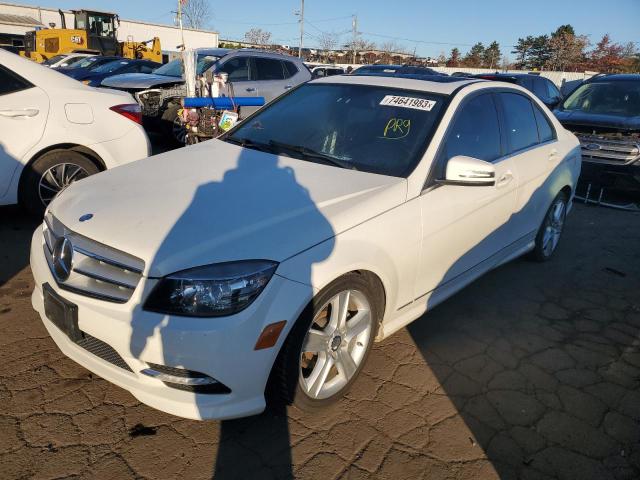 WDDGF8BB8BR146855 - 2011 MERCEDES-BENZ C 300 4MATIC WHITE photo 1