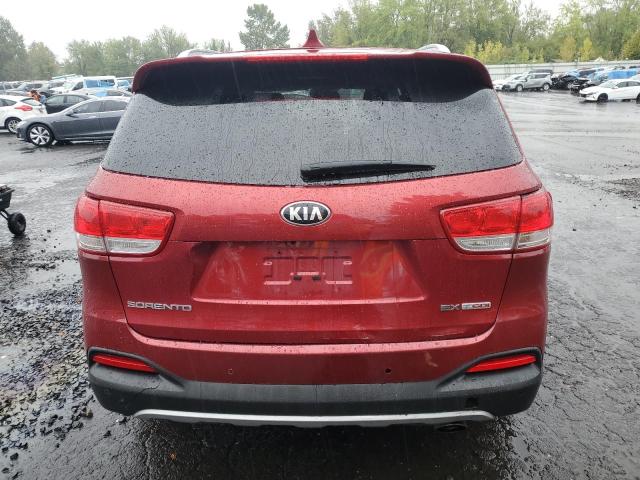 5XYPH4A19GG128912 - 2016 KIA SORENTO EX RED photo 6