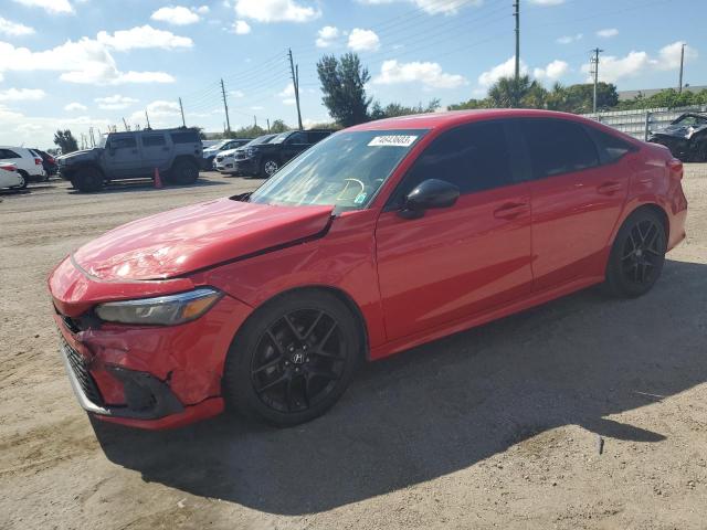 2HGFE2F56NH590588 - 2022 HONDA CIVIC SPORT 红色 照片 1