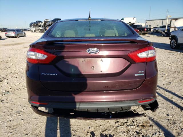 3FA6P0HR8DR266919 - 2013 FORD FUSION SE BURGUNDY photo 6